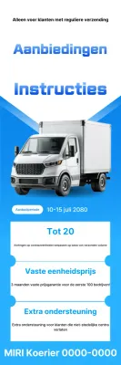 Blue Modern Delivery Informatie Evenement