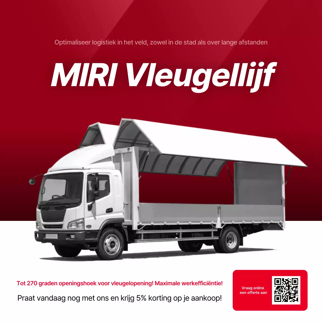 Rode moderne logistieke advertentie