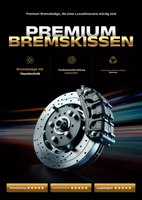 Schwarze moderne Autoteile-Werbung