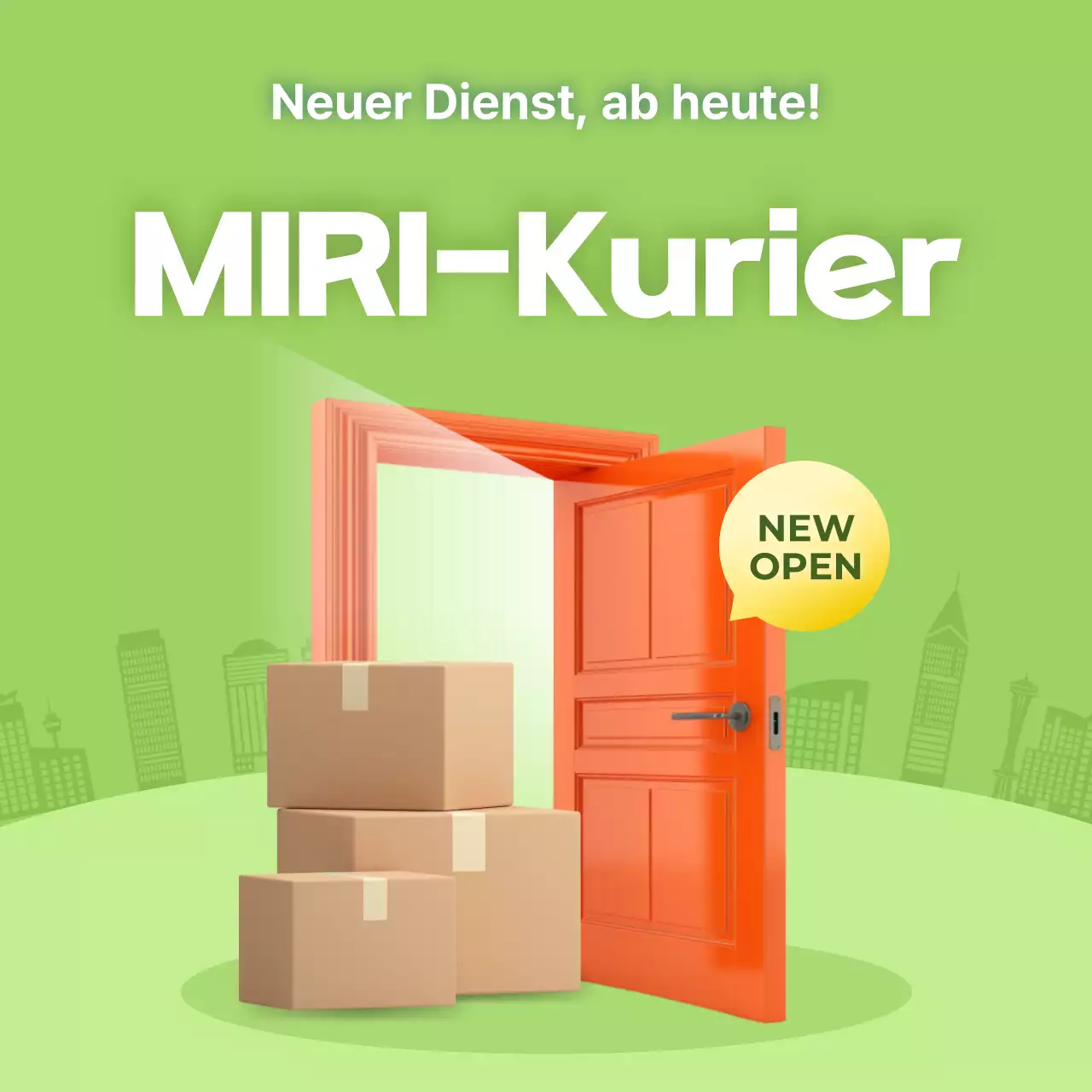 Aktion „Grüner moderner Lieferservice“