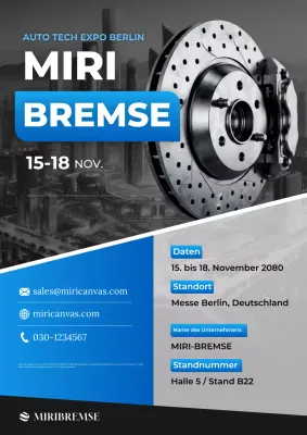 Blaue moderne Autoteile-Ausstellungsförderung