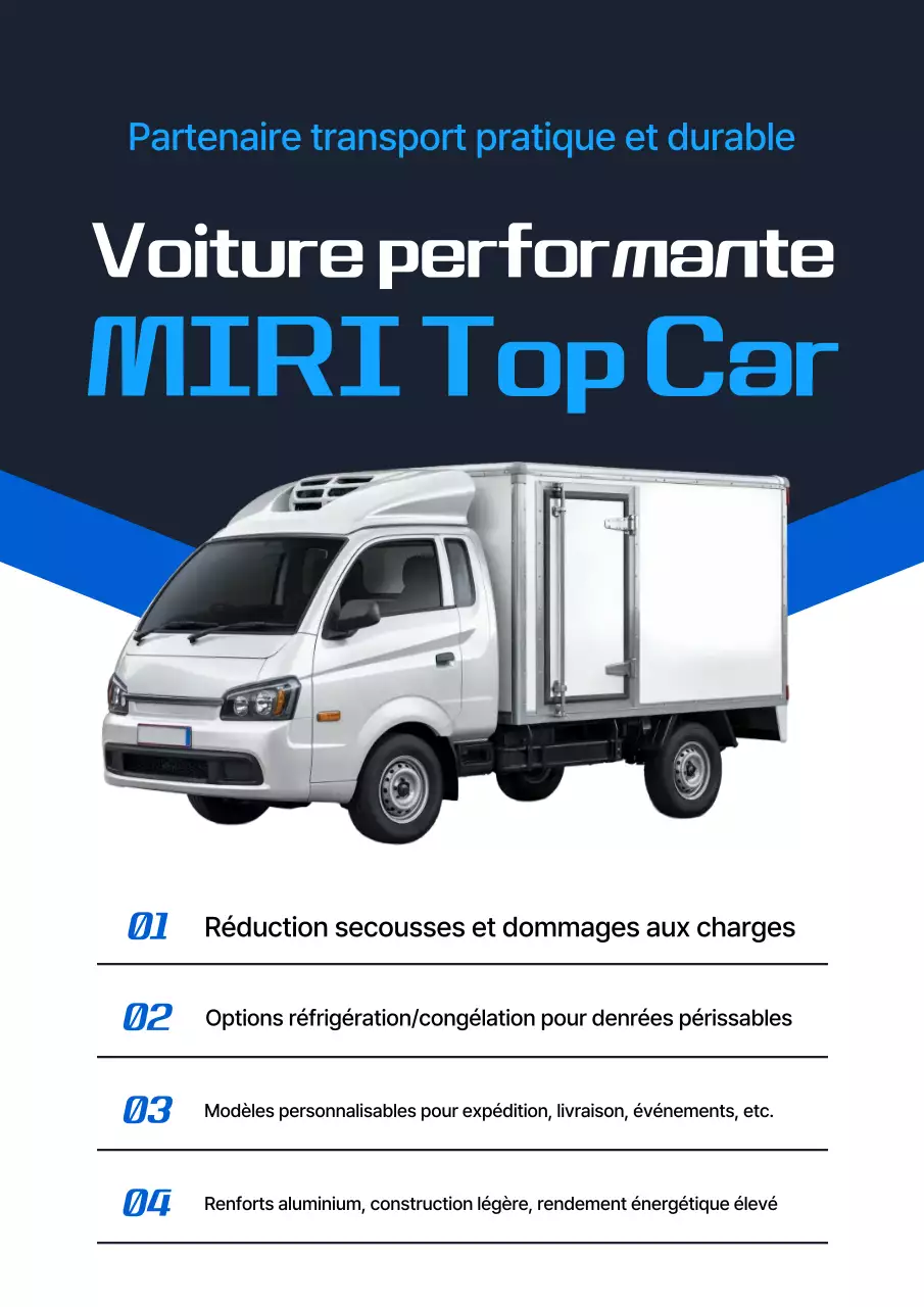 Publicité Blue Modern Transport