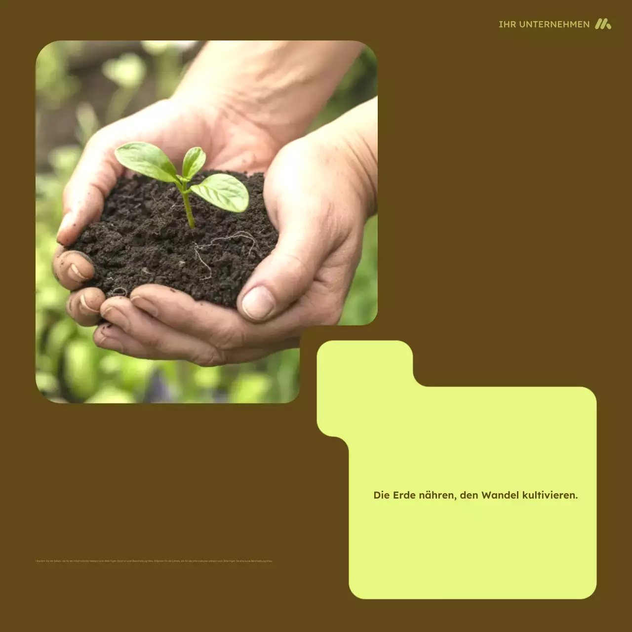 Braunes modernes Landwirtschafts-Werbekarussell