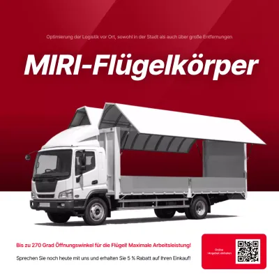Rote moderne Logistikwerbung