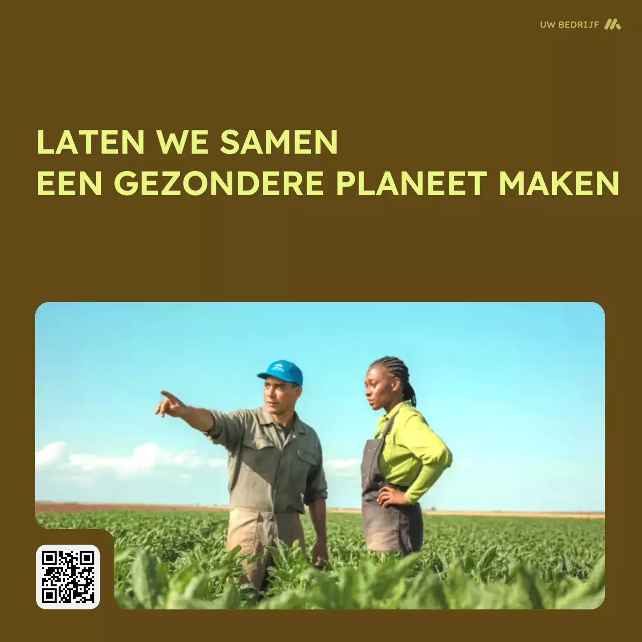 Bruine moderne landbouw promotiecarrousel