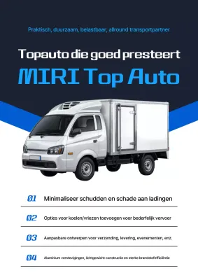 Blauwe moderne transportadvertentie