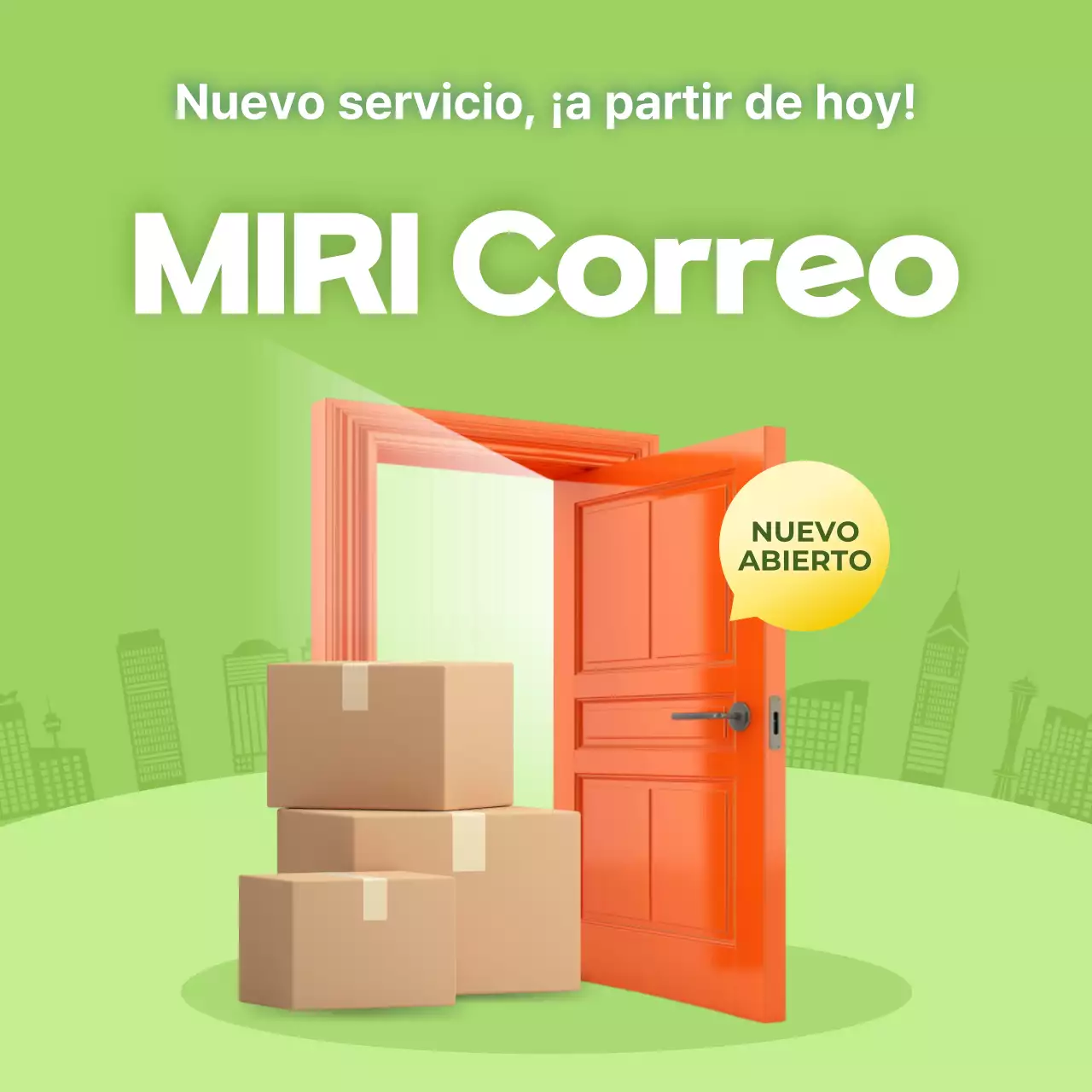 Promoción del servicio de entrega moderno y ecológico
