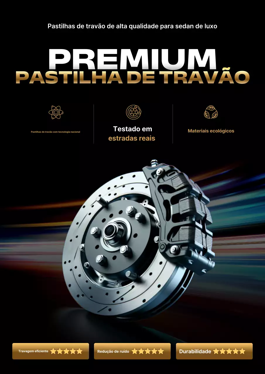 Anúncio de peças de carro preto moderno