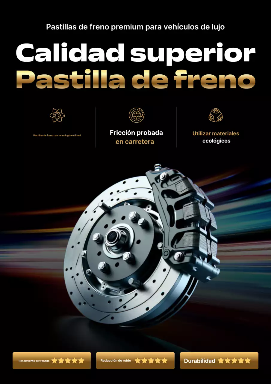 Anuncio de piezas de automóviles modernos negros