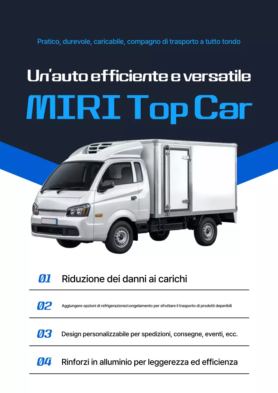 Pubblicità di Blue Modern Transport