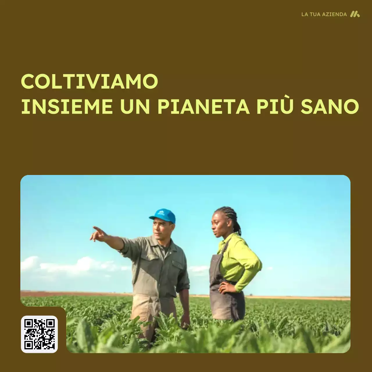 Giostra promozionale dell'agricoltura moderna marrone