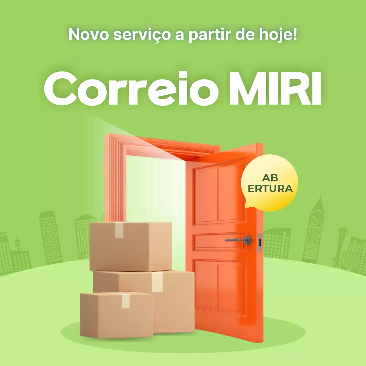 Promoção de serviço de entrega moderno e verde