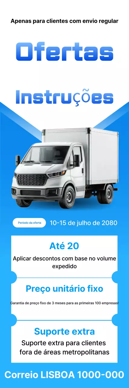 Evento de Informações sobre Entrega Blue Modern