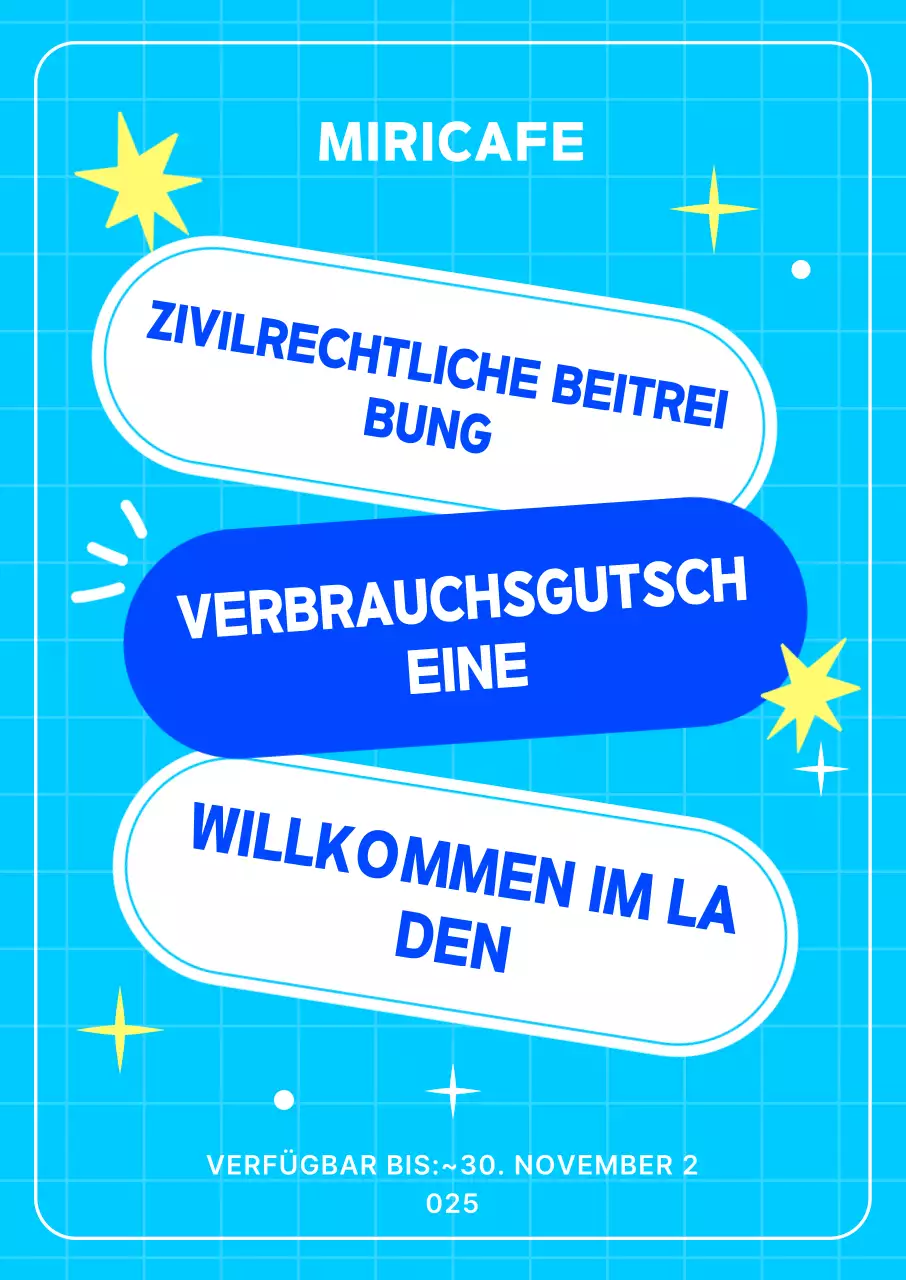 Sky Blue Pop Konsum-Gutschein