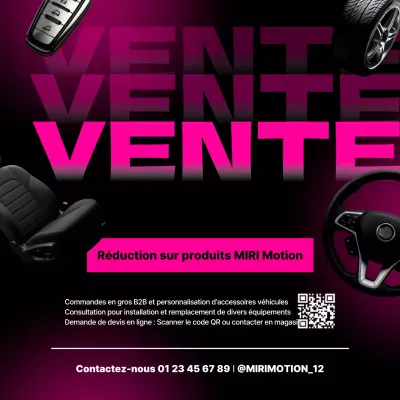 Vente de voitures modernes rose vif