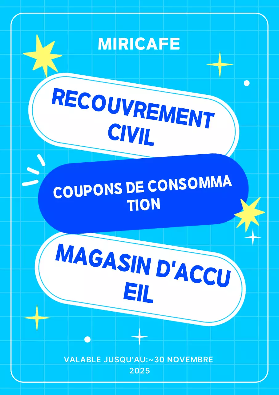 Coupon de consommation de Sky Blue Pop