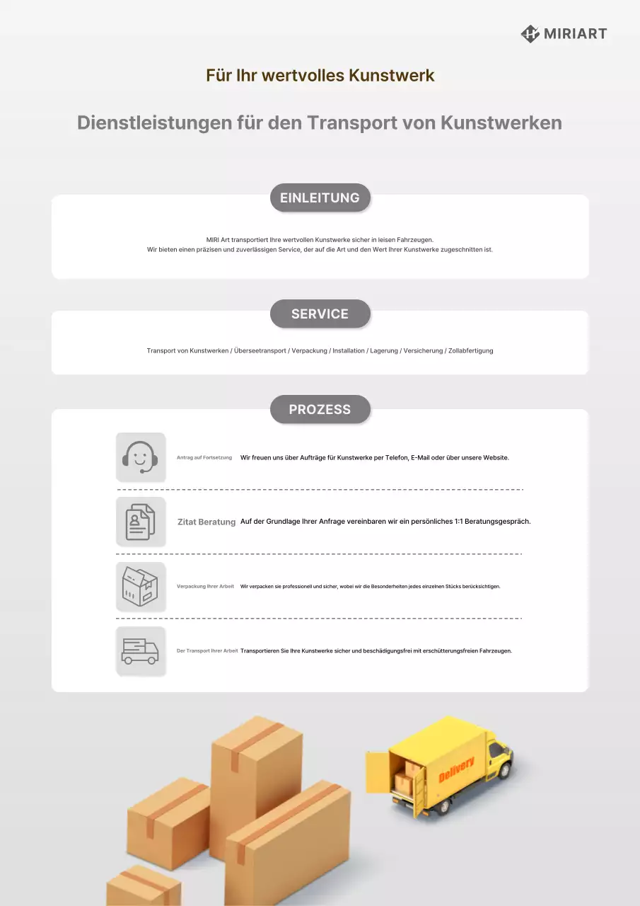 Gray Neat Works Transportservice-Leitfaden-Aktion