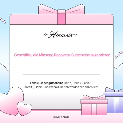 Anleitung zur Verwendung des süßen blau-rosa Minseongheuibo-Konsumgutscheins