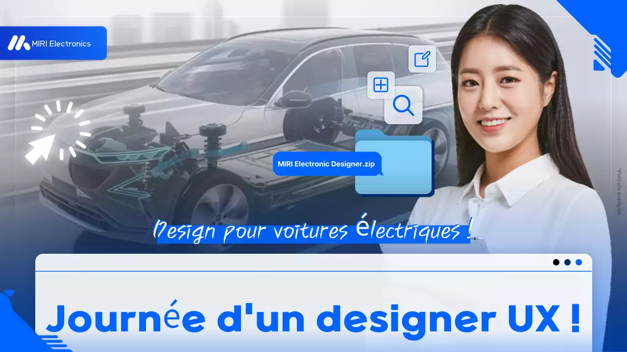 Promotion de la voiture électrique moderne bleue