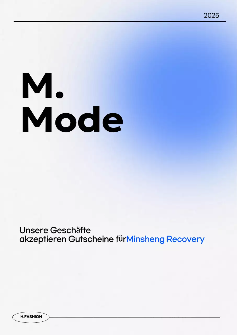 Blauer Modern Fashion Konsumgutschein