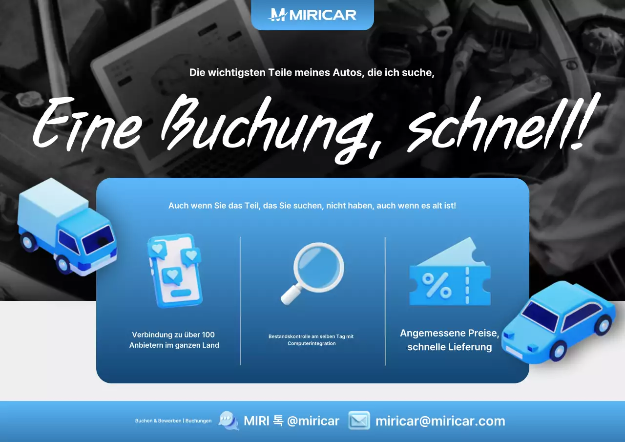 Blaue moderne Autoteile-Werbung