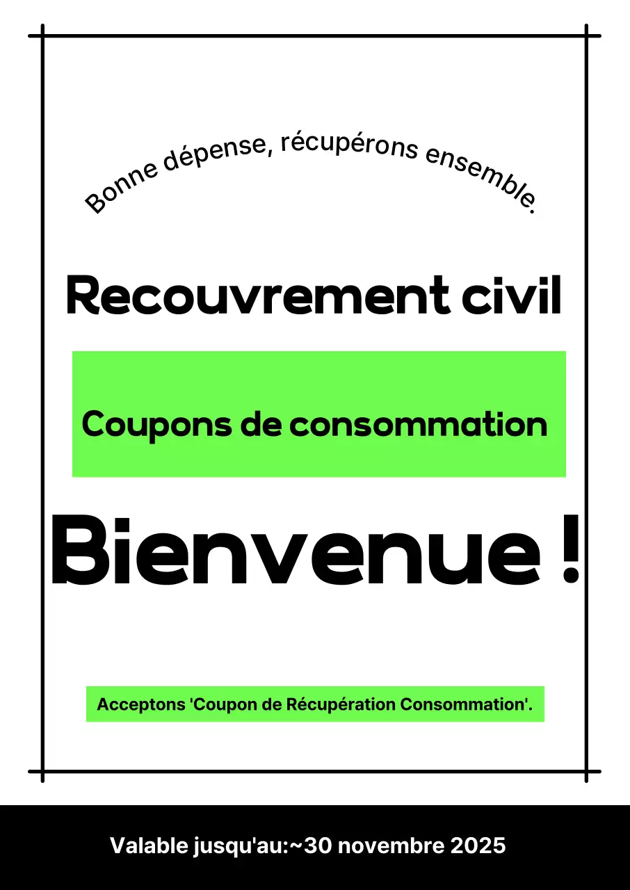 Coupon de consommation simple et écologique