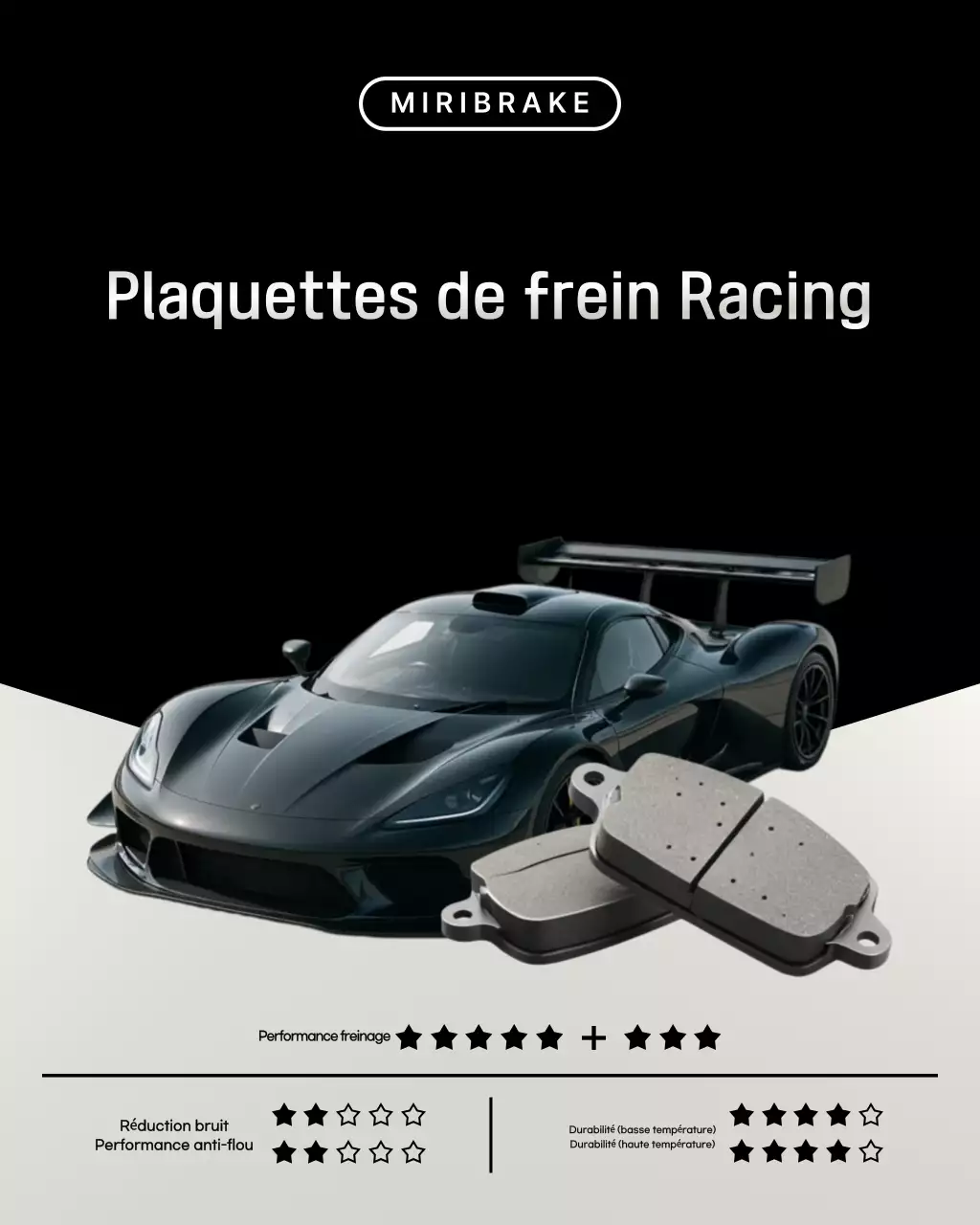publicité pour une voiture noire moderne
