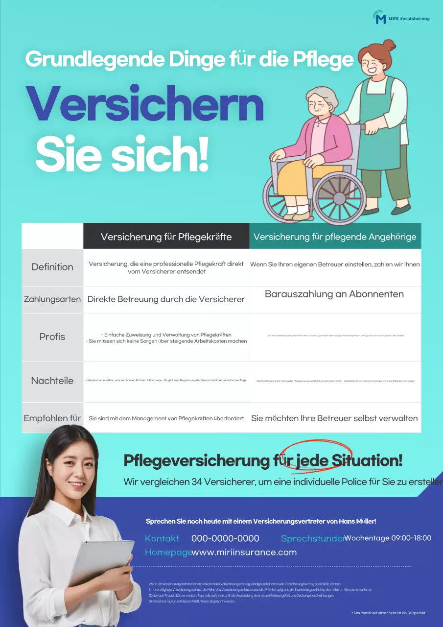 Sky Blue Clean Versicherungsanzeige