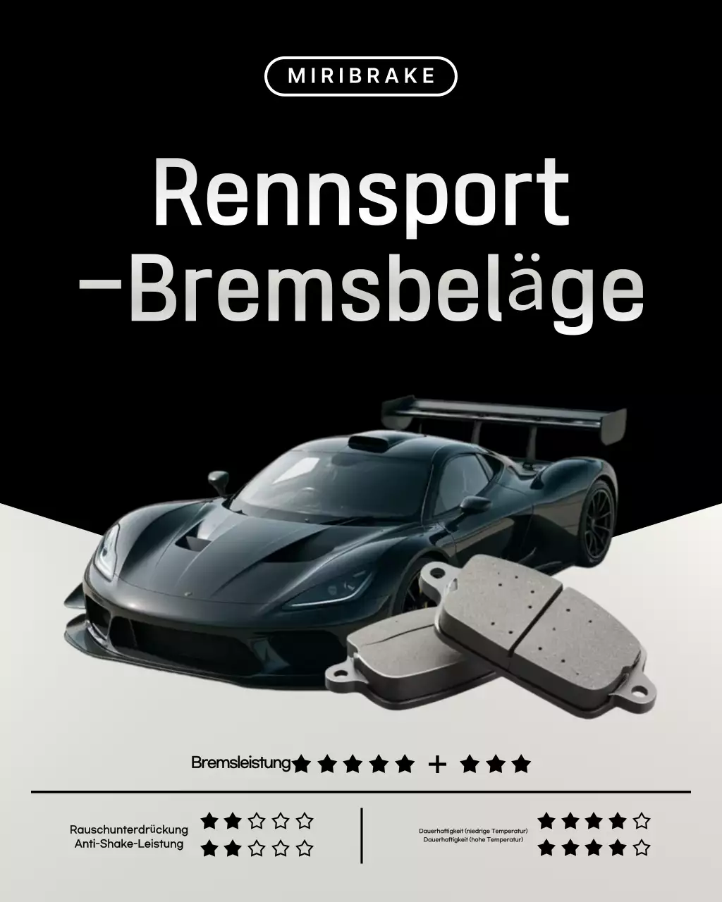 schwarze moderne Autowerbung