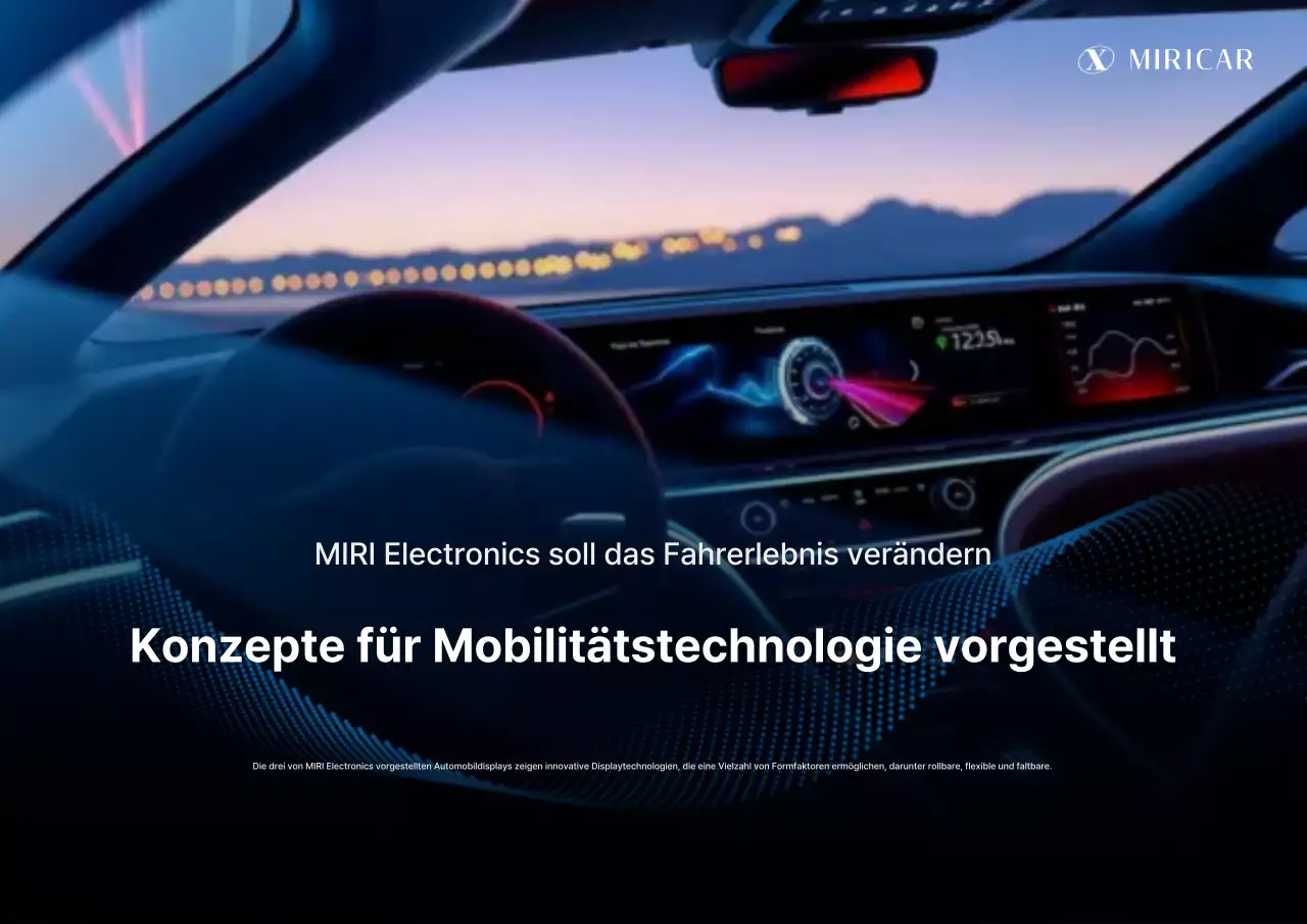 Ankündigung einer blauen modernen Automobilitätstechnologie