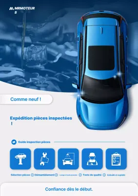 Publicité pour une voiture bleue moderne