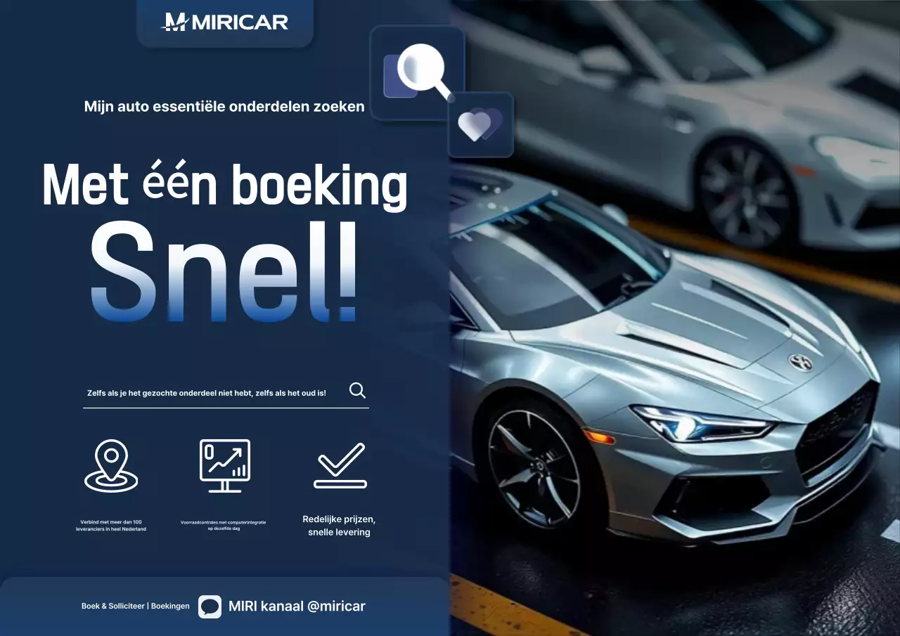 Blauwe moderne auto-advertentie