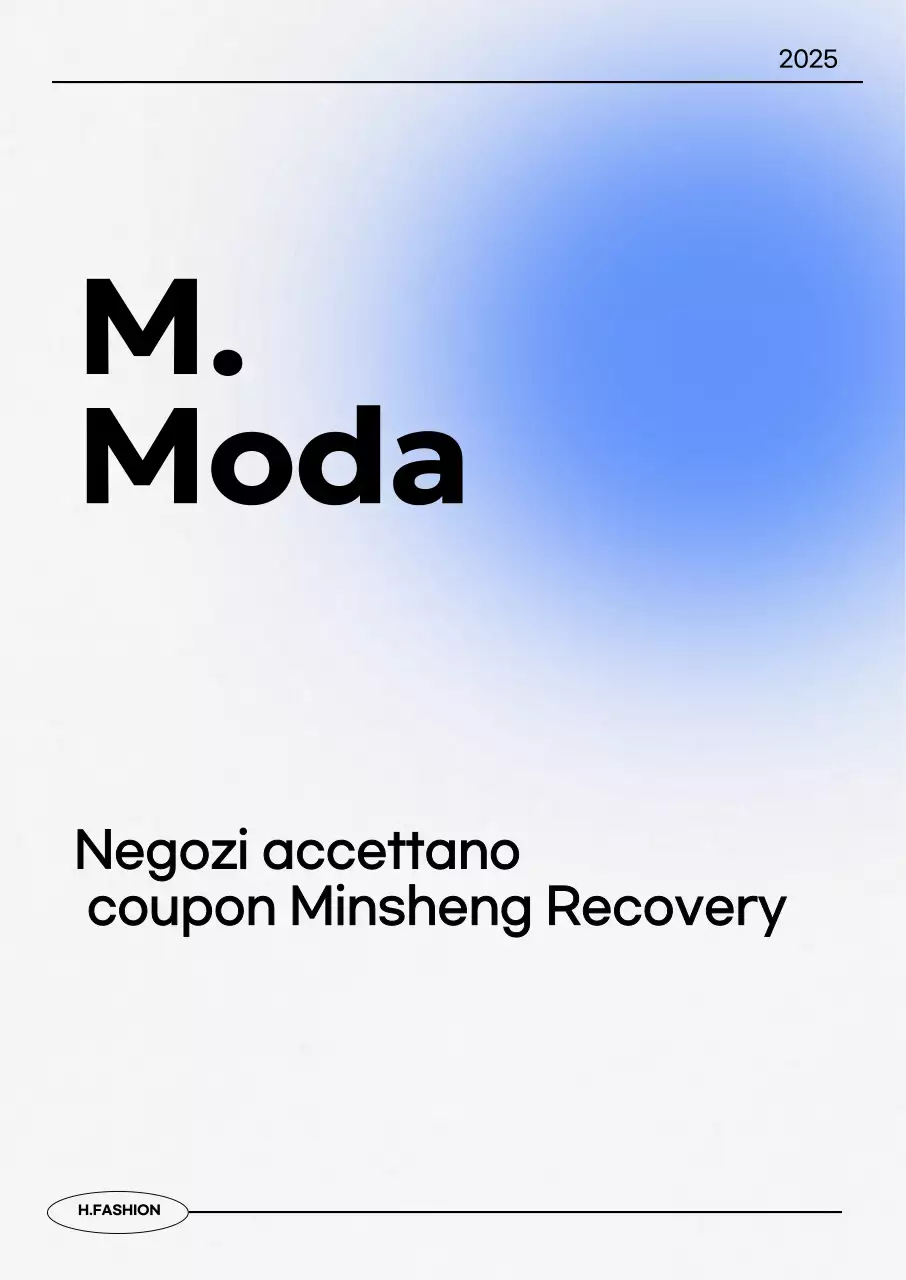 Buono sconto per il consumo di Blue Modern Fashion