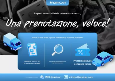 Pubblicità di Blue Modern Auto Parts