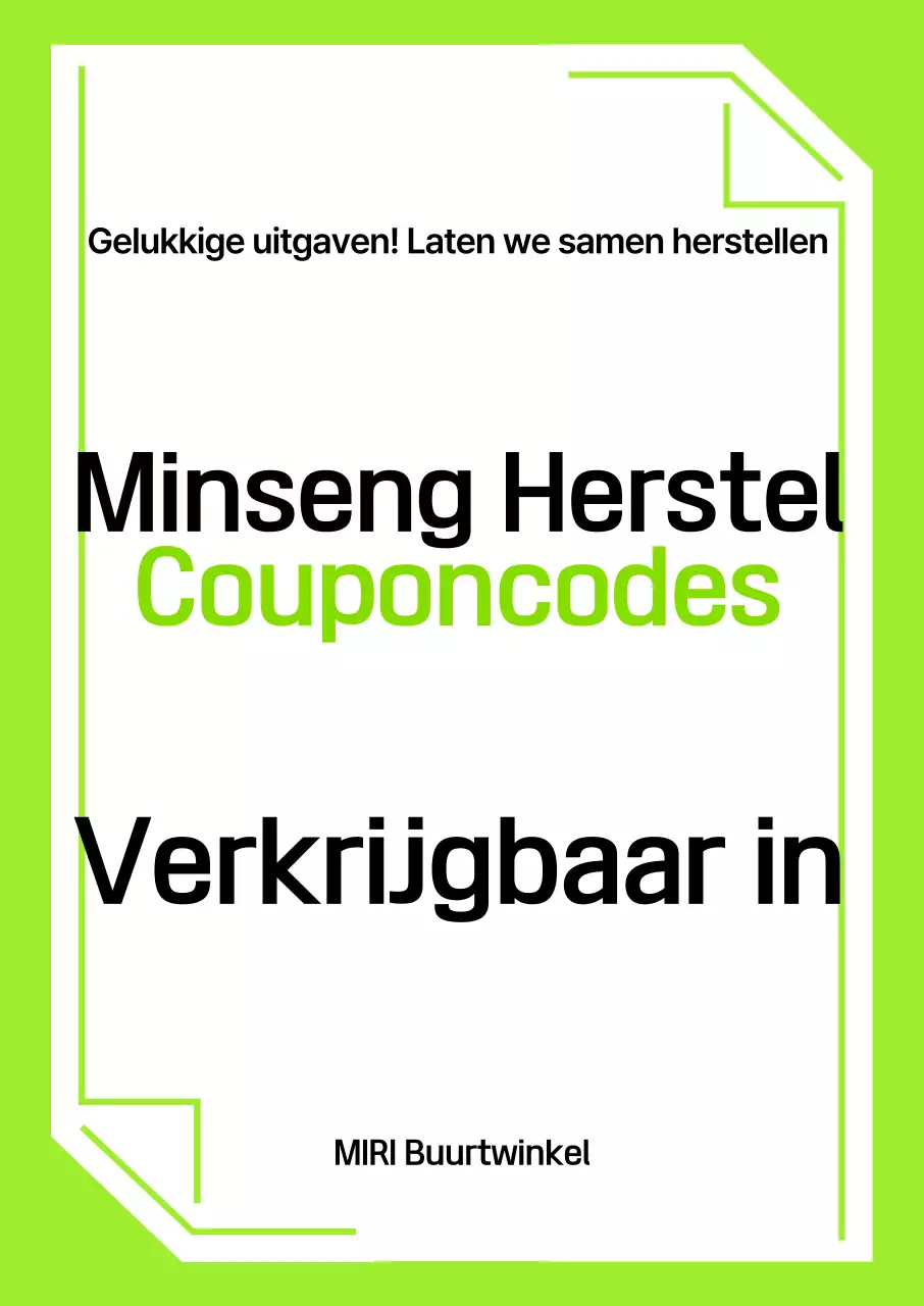 Groene Basisconsumptie Coupongids