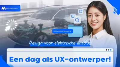 Promotie voor blauwe moderne elektrische auto's