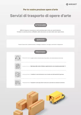 Promozione della guida al servizio di trasporto Gray Neat Works