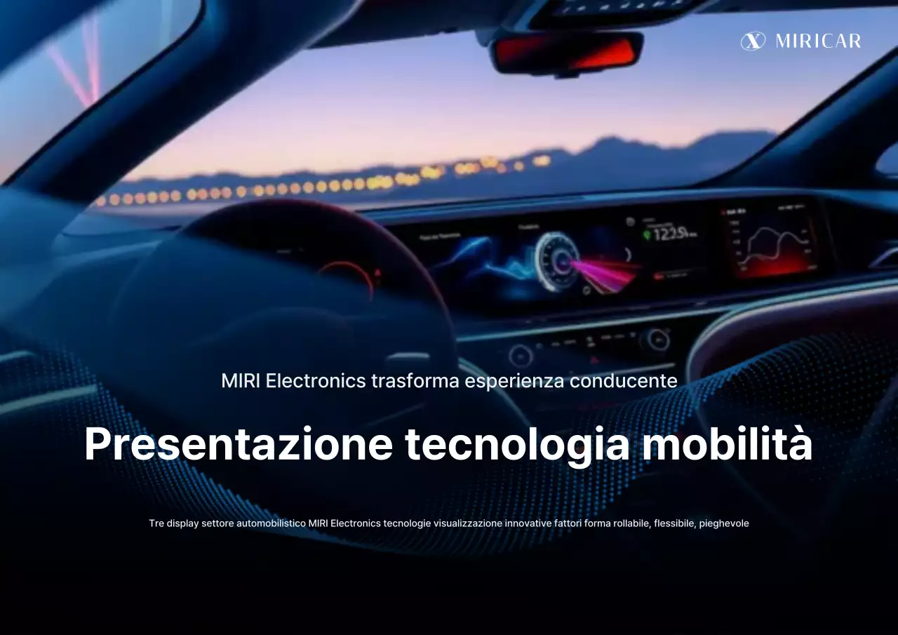Annuncio di una tecnologia di mobilità per auto moderne blu