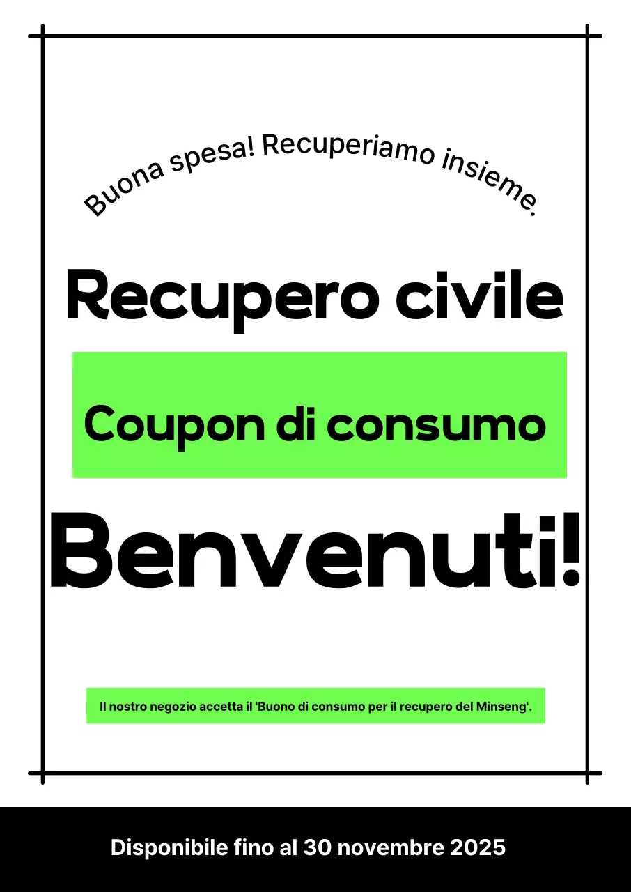 Buono sconto per il consumo semplice e verde
