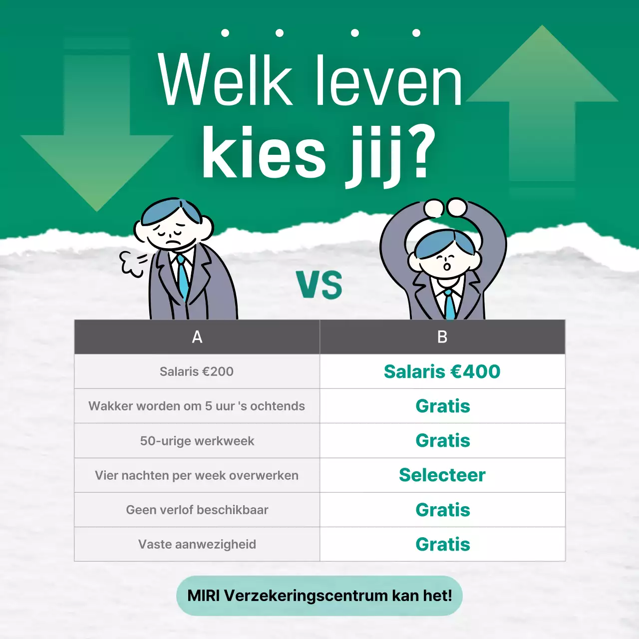 Groene, schone selectie advertentie