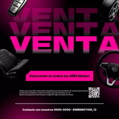 Venta de coches modernos de color rosa intenso