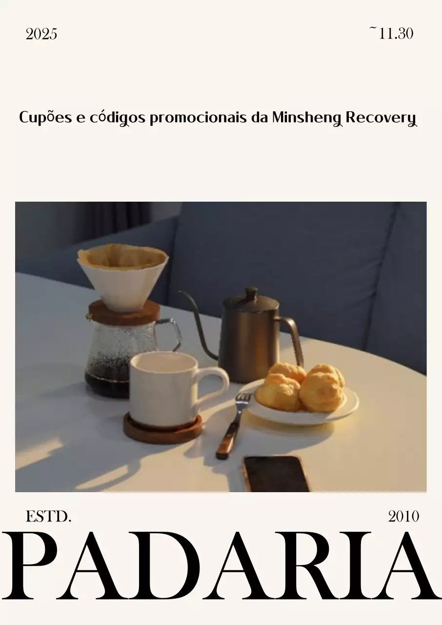 Cupom de Consumo da Padaria Moderna Bege