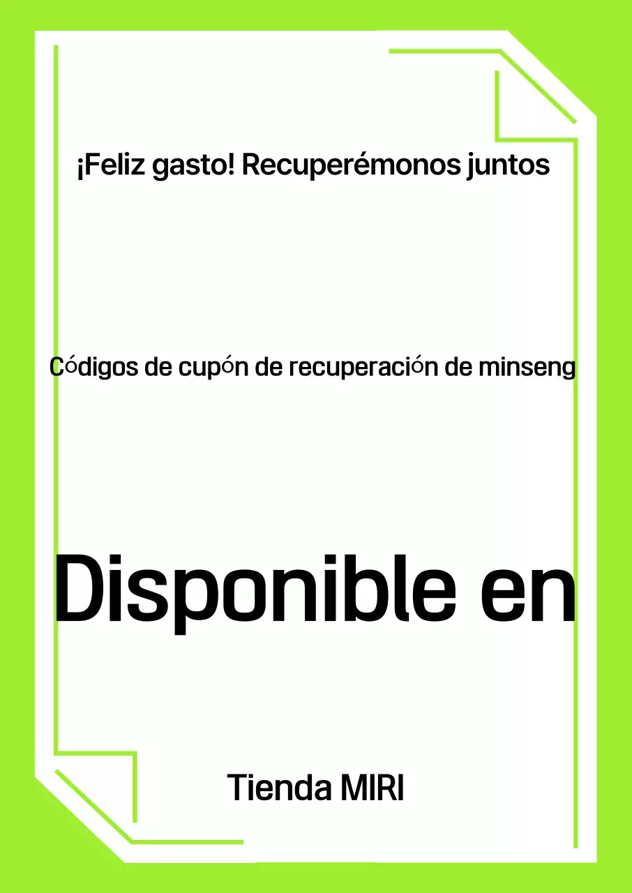 Guía de cupones de consumo básico verde