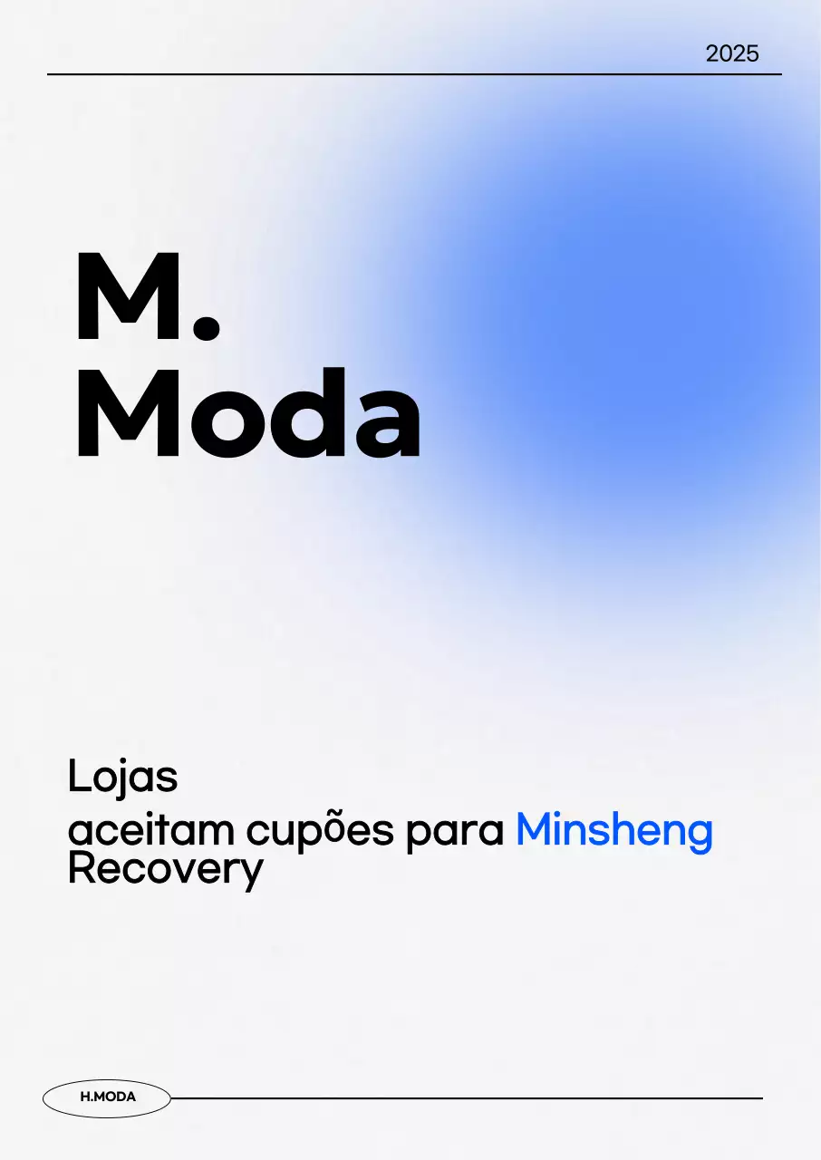 Cupom de Consumo de Moda Moderna Azul