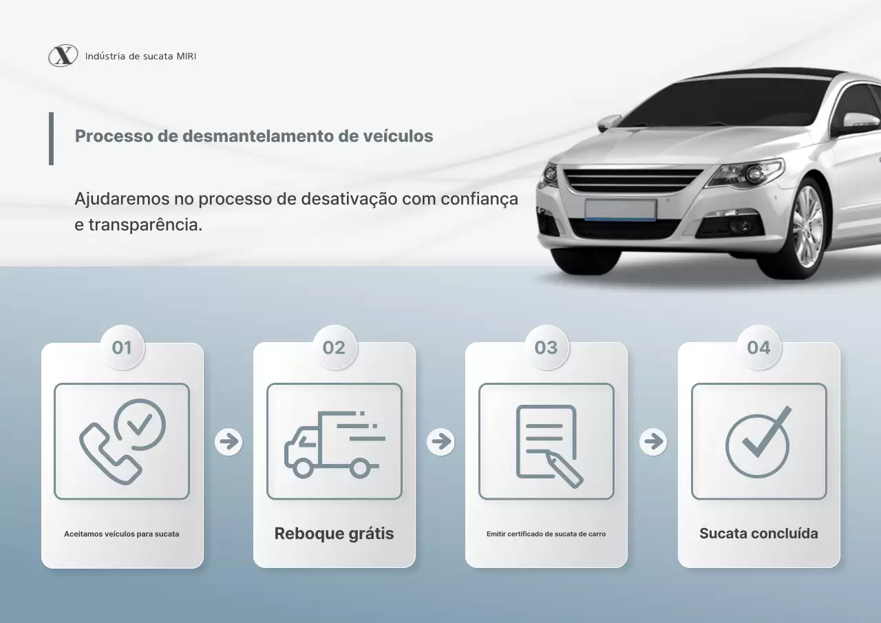 Guia de serviço de procedimento de raspagem de carro cinza limpo