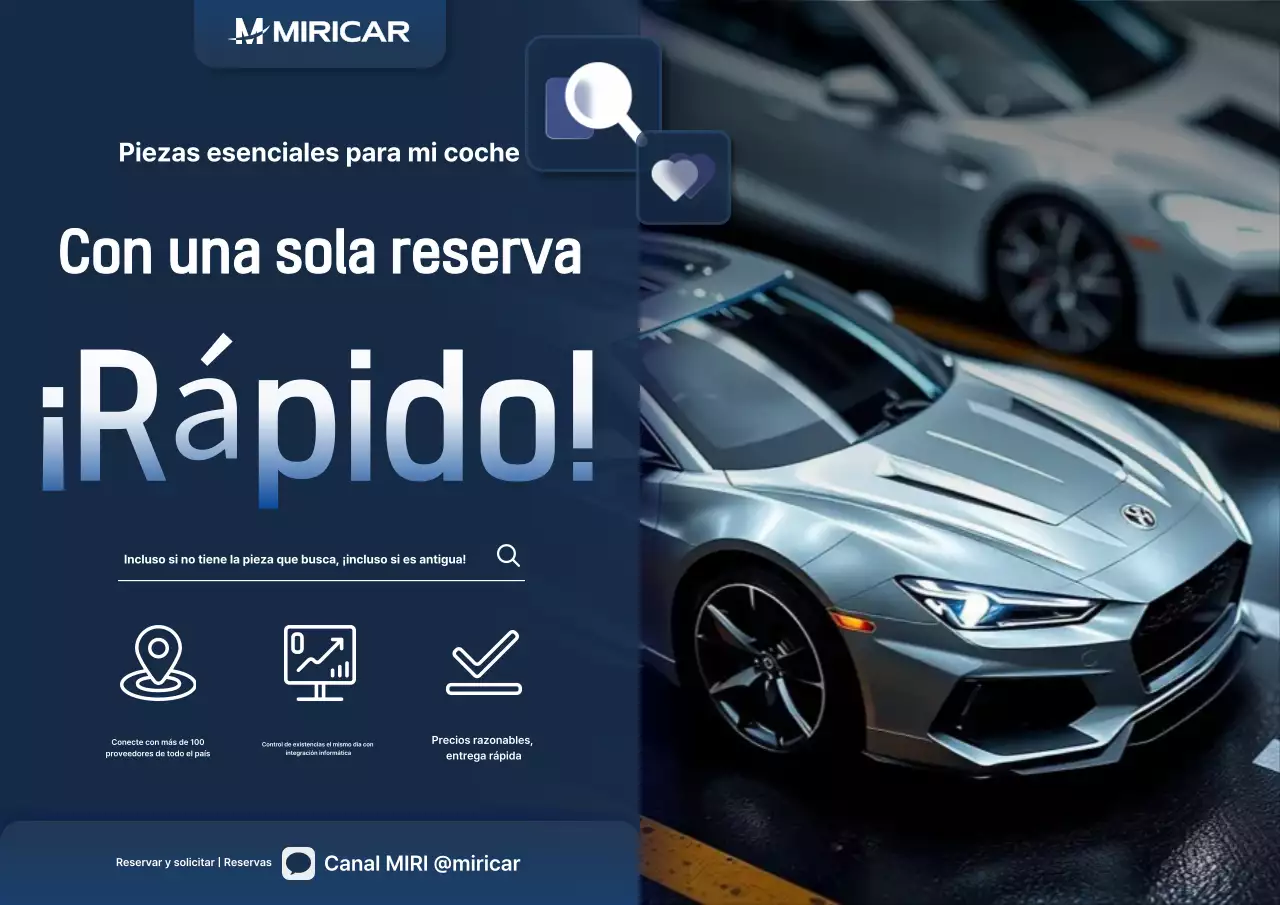 Anuncio de coche moderno azul