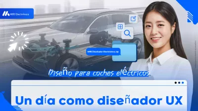 Promoción de coches eléctricos modernos azules