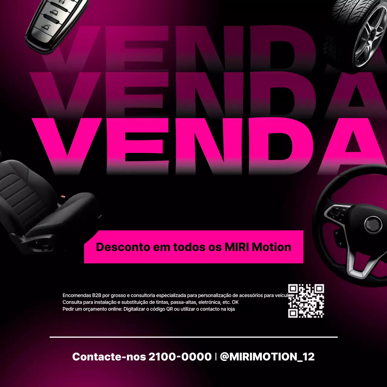Promoção de carros modernos rosa choque