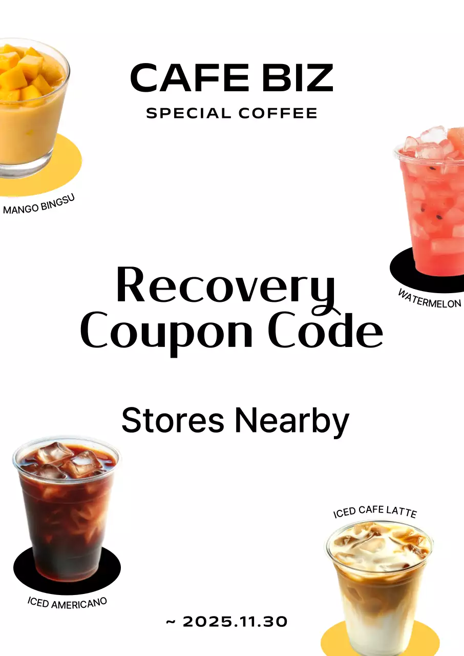 Cupom de Consumo Black Modern Cafe