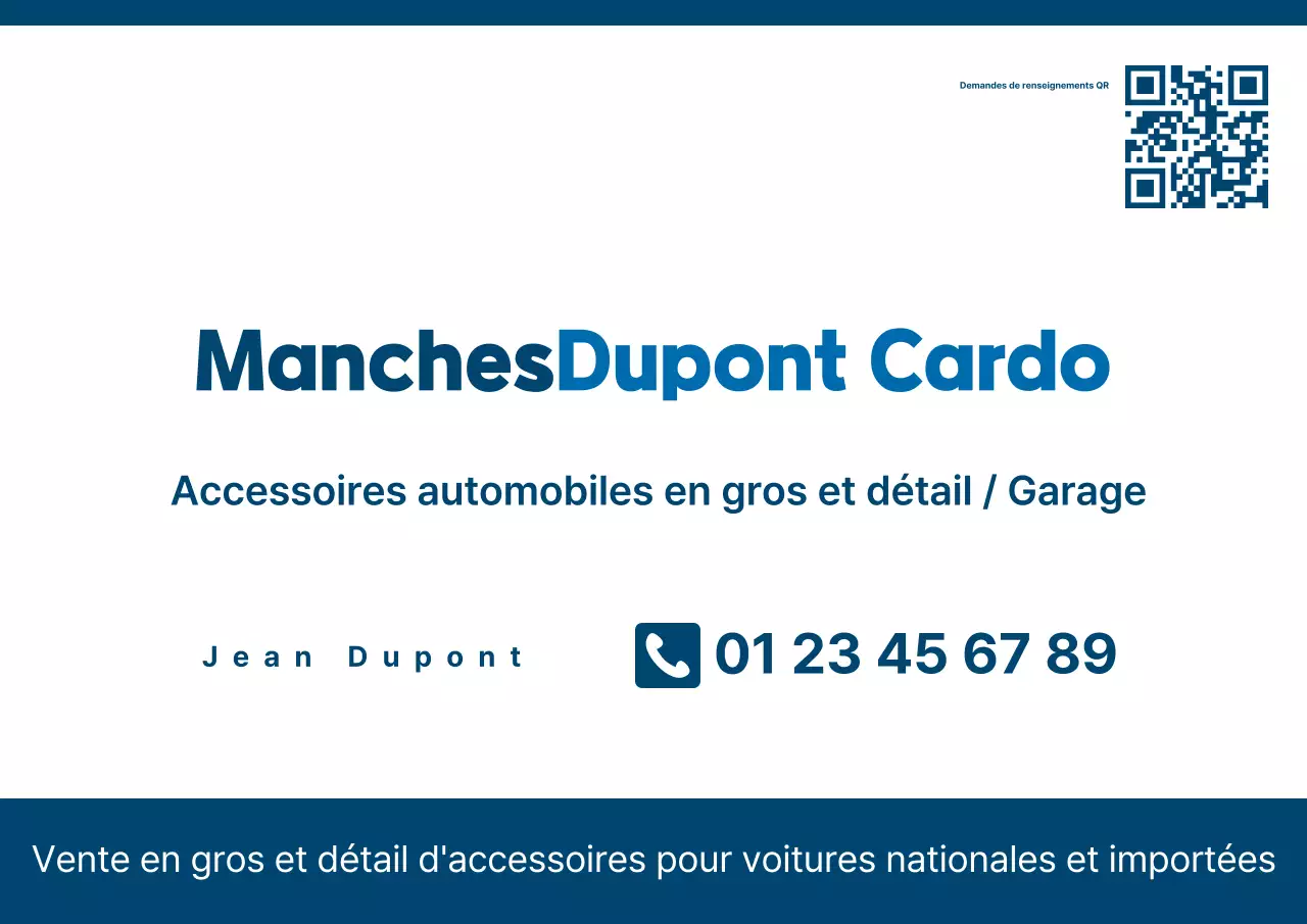 Carte de visite de base Blue Car